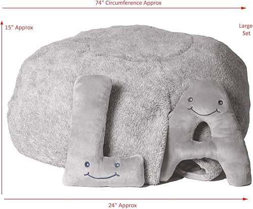 Miniatura 6 de Juguetes educativos del alfabeto, juego de 26 piezas, letras grandes de 11 pulgadas rellenas en bolsa de felpa, regalos perfectos de reconocimiento