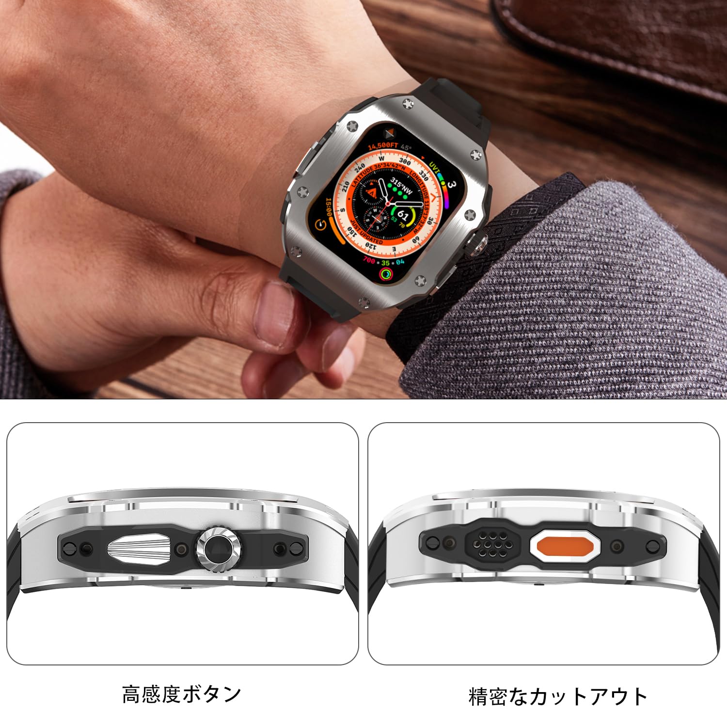 Amazon.co.jp: For Apple Watch Ultra 3 49mm 316Lステンレススチール