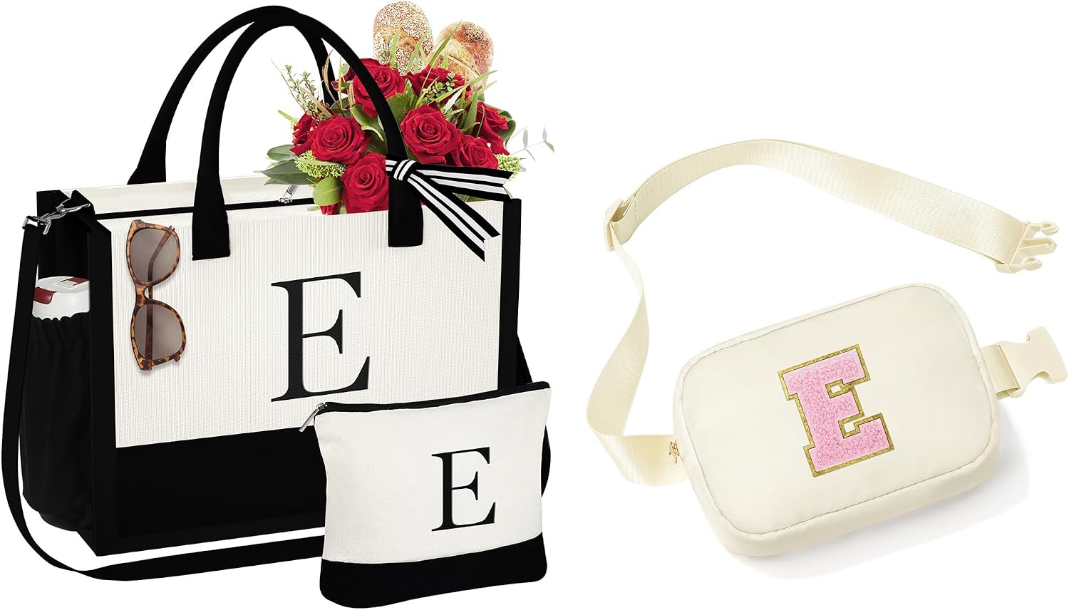 YOOLIFE Initial Belt Bag and Initial Tote Bag