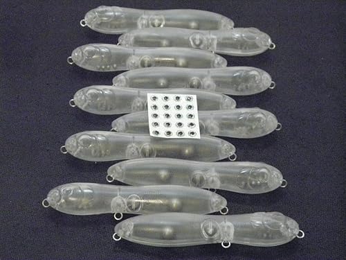 Miniatura 3 de wLure 10 Blank Unpainted Minnow Crankbait Topwater Lipless Jerkbait Fishing Lures V3