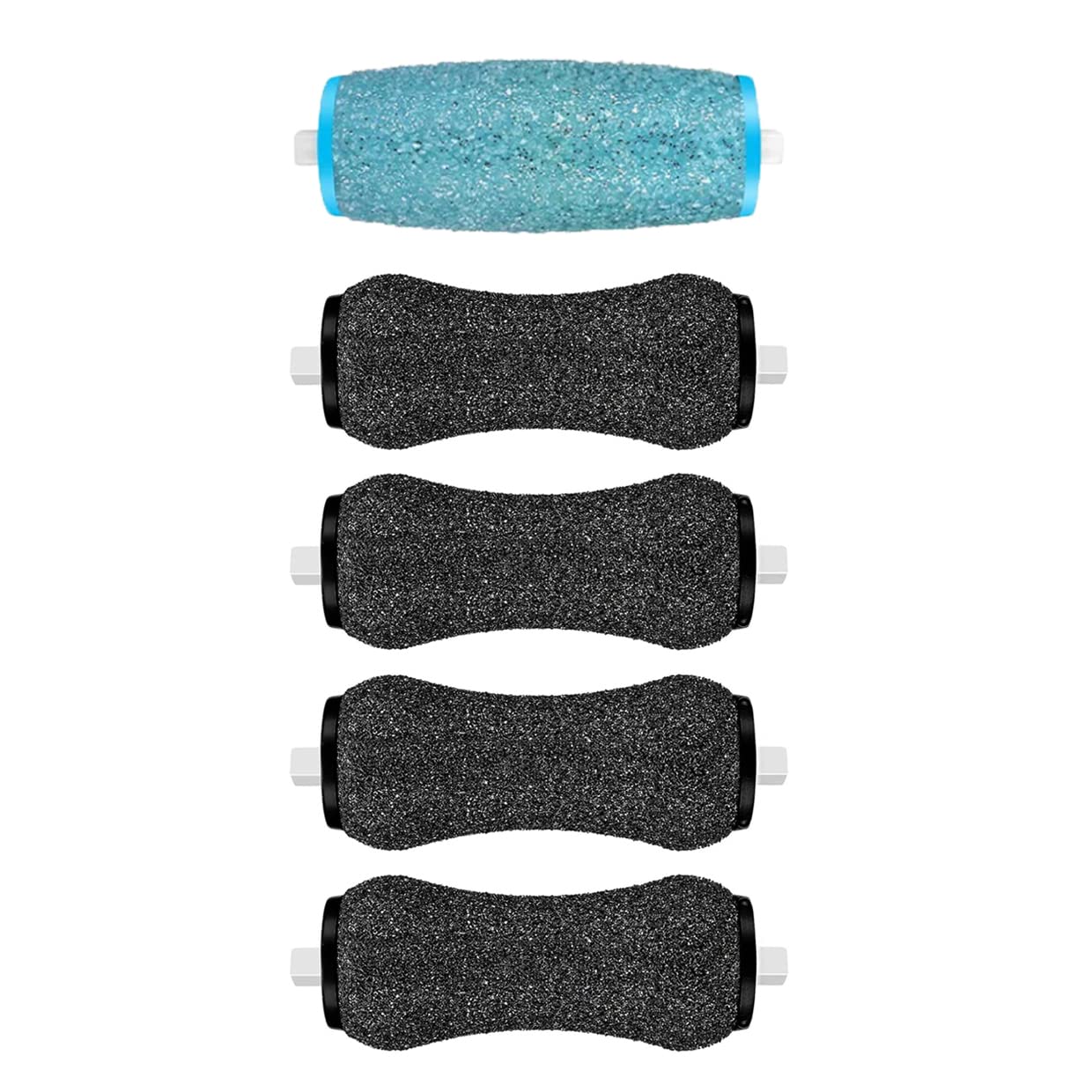 Mayting Rollers for Amope Pedi Perfect Refills, Pedicure Replacement Rollers, 1 Extra Coarse&4 Regular Coarse with Dog Bone Shape