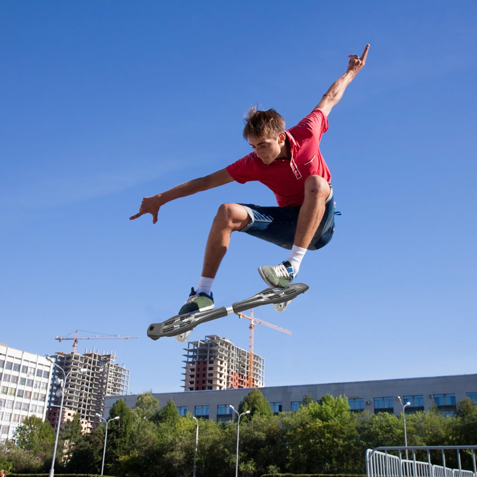 Patineta Antideslizante para Niño y Niña Ruedas Giratorias de 360 Grados, Material Abs y Acero, Diseño Estable y Completamente Ensamblado para Diversión Segura