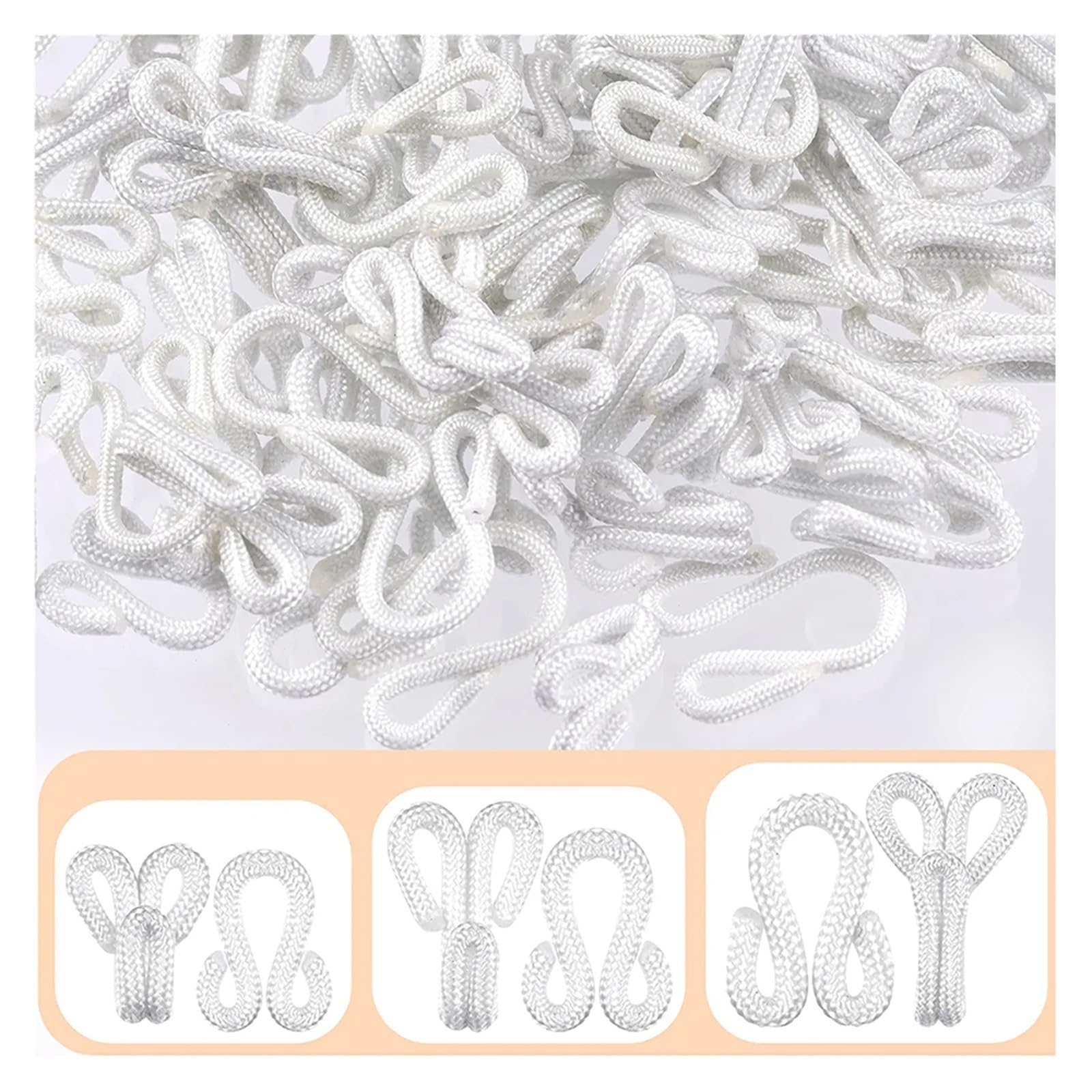 SEWACC 100 Pezzi Ganci E Occhielli Metallici Per Cucito - Sostituzione Reggiseno, Vestiti, Pantaloni, Fai Da Te