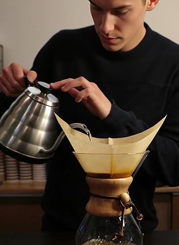 Vista 17 de AGOGO Vaso para cafetera, 6/8/10 tazas con filtro inoxidable 304 para el hogar, oficina, campamento, cafeterías, juego de gotero de café fácil