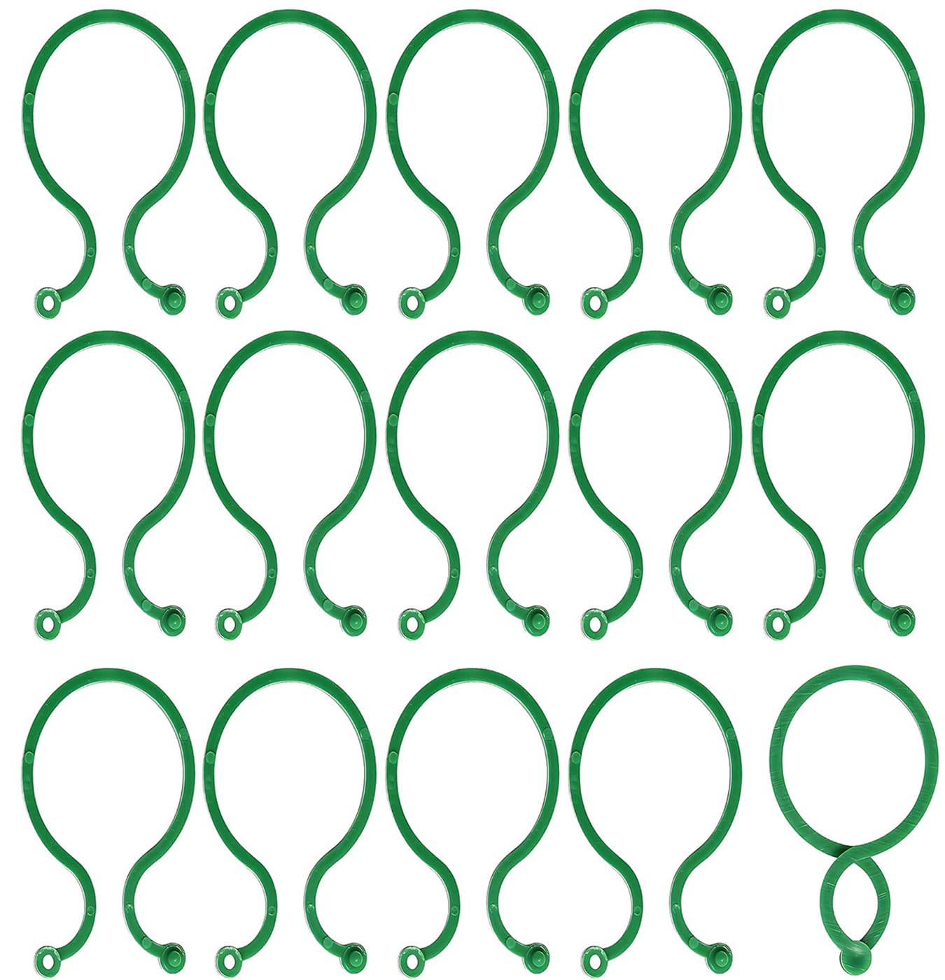 Bessy Shop Green 200Pcs Plant Support Clips Garden Clips For Climbing Plants, Tomato Vine Rings, Trellis & Stem Support, Outdoor Vegetable Gardening Accessories, Grafting Tools