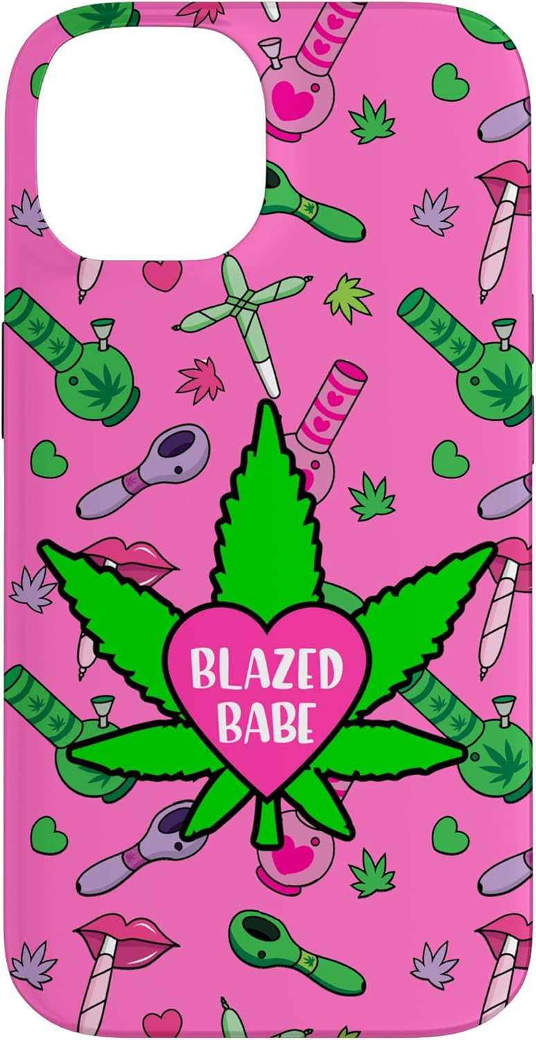 iPhone 13 Girly Weed Phone Case Stoner Marijuana 420 Gift For Women Case