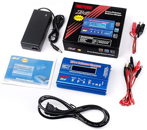Miniatura 7 de B6 Lipo Battery Balance Charger 80W 6A Discharger for NiMHNiCd (1-15S) LiPoLi-ionLife Battery (1-6S) RC Hobby Batteries Balance Charger with AC
