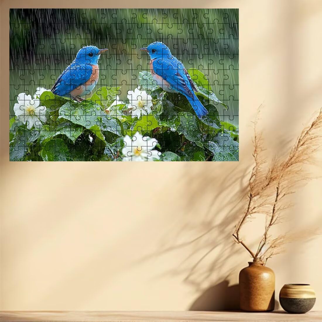 Puzzle 1500 elementów dla dorosłych, puzzle 1500 elementów ptaków, puzzle kwiatowe dla dorosłych z wykwintnym pudełkiem do pakowania, gry edukacyjne, duże drewniane puzzle na prezent dla kobiet