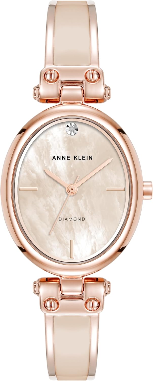 Anne Klein Women's Genuine Diamond Dial Bangle Watch