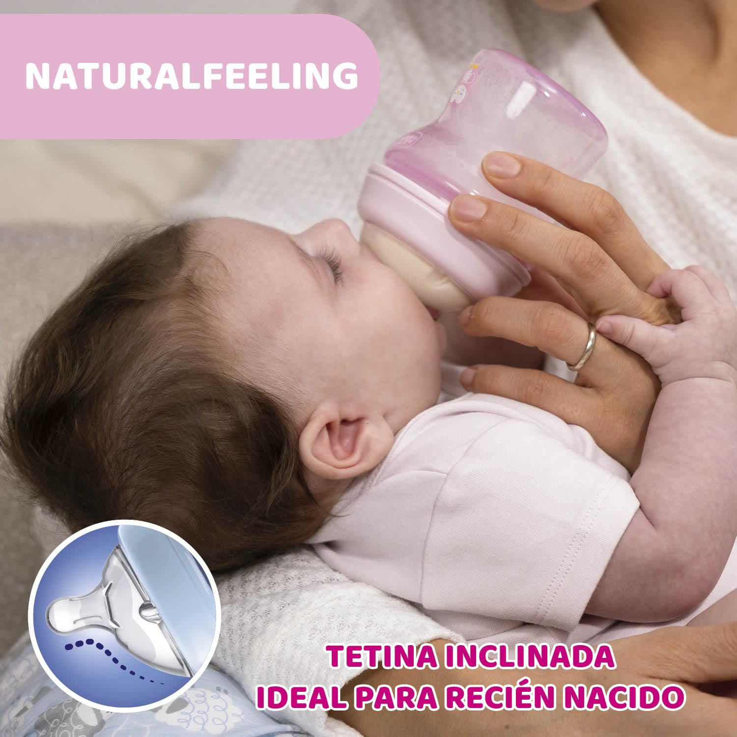 Chicco Natural Feeling Anti-Kolik Babyflasche für 0+ Monate, 150 ml, mit Weichem Silikonsauger und Doppelventil… – Ansicht 2