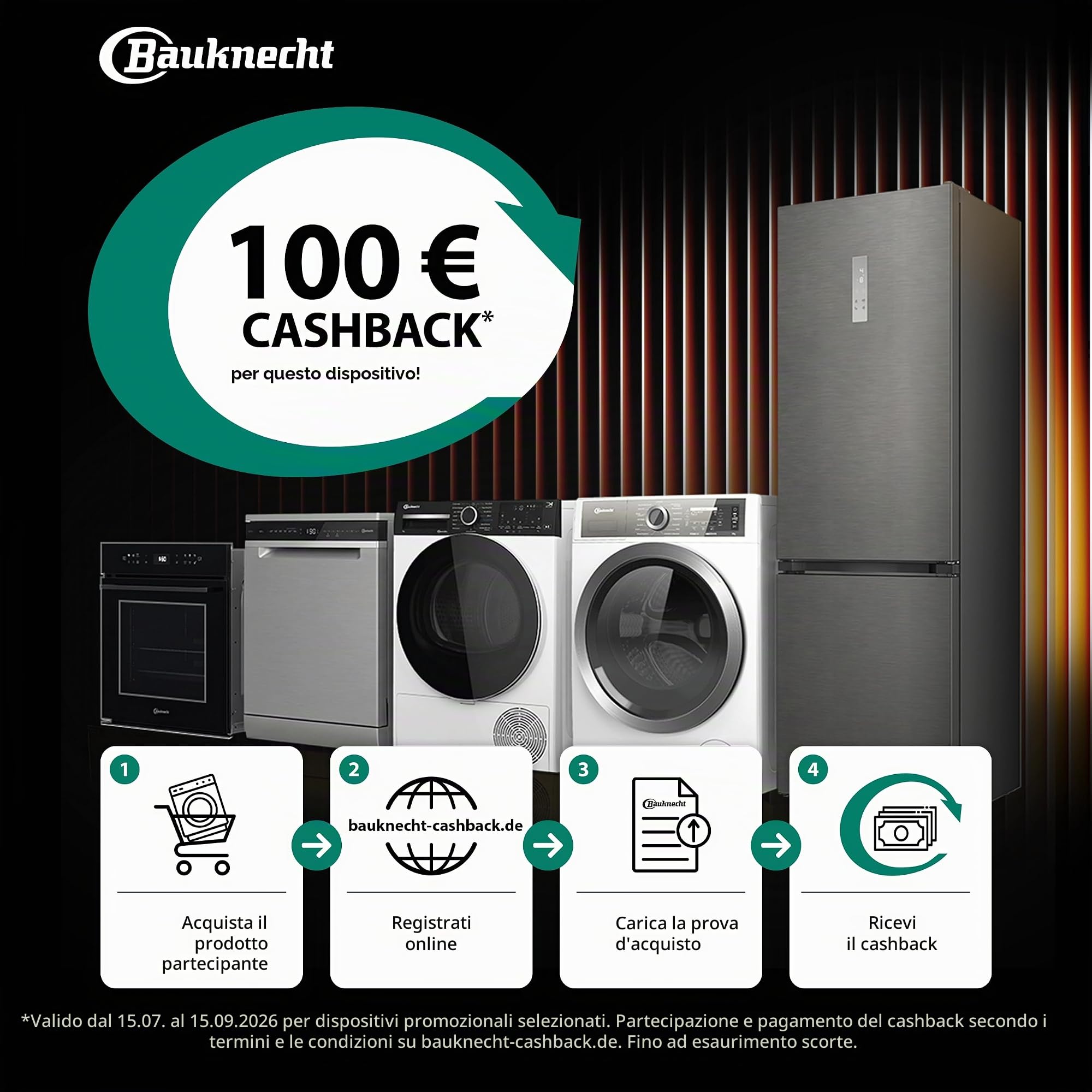 Bauknecht BD7I HF60 TUC Lavastoviglie completamente integrabile/60 cm/15 soffitti su misura/Ugelli ad alta pressione PowerClean Pro-Efficaci ad alta pressione/Natural Dry-Automatic Asciugatura