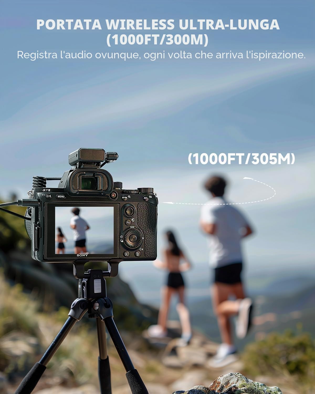 Donner VPM-20 Microfono Lavalier Wireless per USB-C/Lightning iPhone iPad Android Camera, con scatola di ricarica, microfoni a doppio canale, Plug-Play, portata 1000 piedi, 48 KHz 24 bit