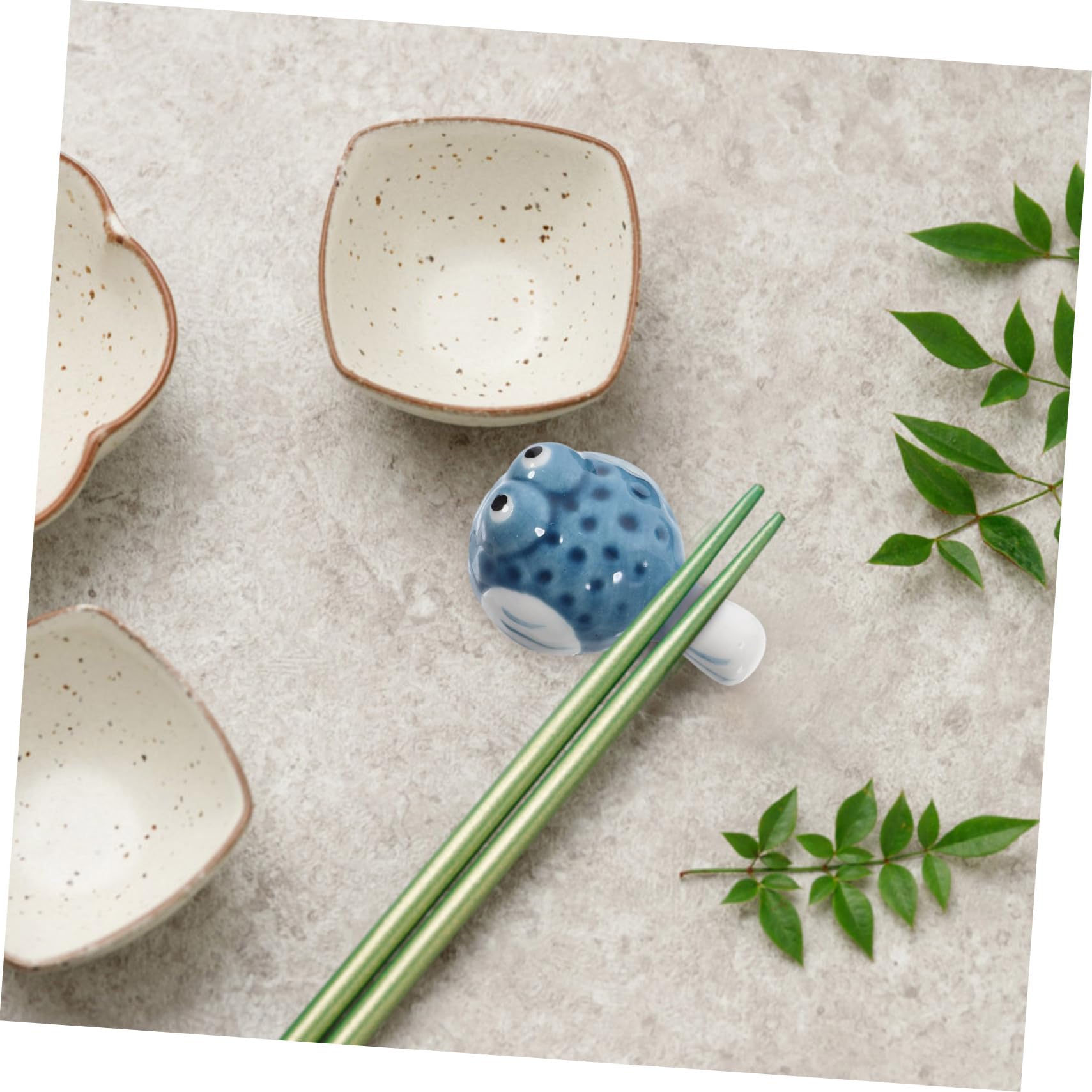 SHERCHPRY Ceramic Chopstick Rack 4pcs Chopstick Rest for Table Animal Design Easy to Clean Kitchen Supplies Random Color