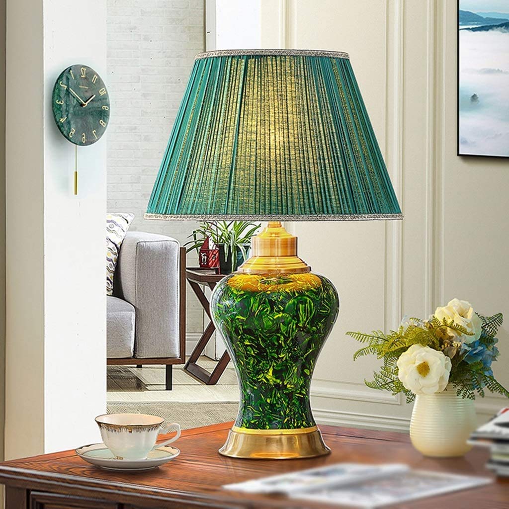 Ceramiczne lampy stołowe Lampa Lampka nocna do sypialni Salon Retro Lampy domowe Oświetlenie wewnętrzne Lampa stołowa