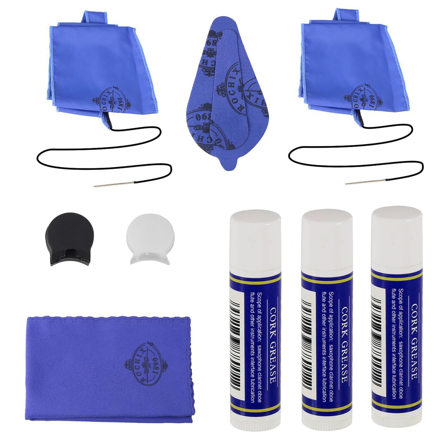 Oboe Cleaning Kit, Oboe Cleaning and Maintenance Kit, Oboe Swabs, Cork Grease, Absorbent Paper, Powdered Paper, Thumbtacks - Image 2