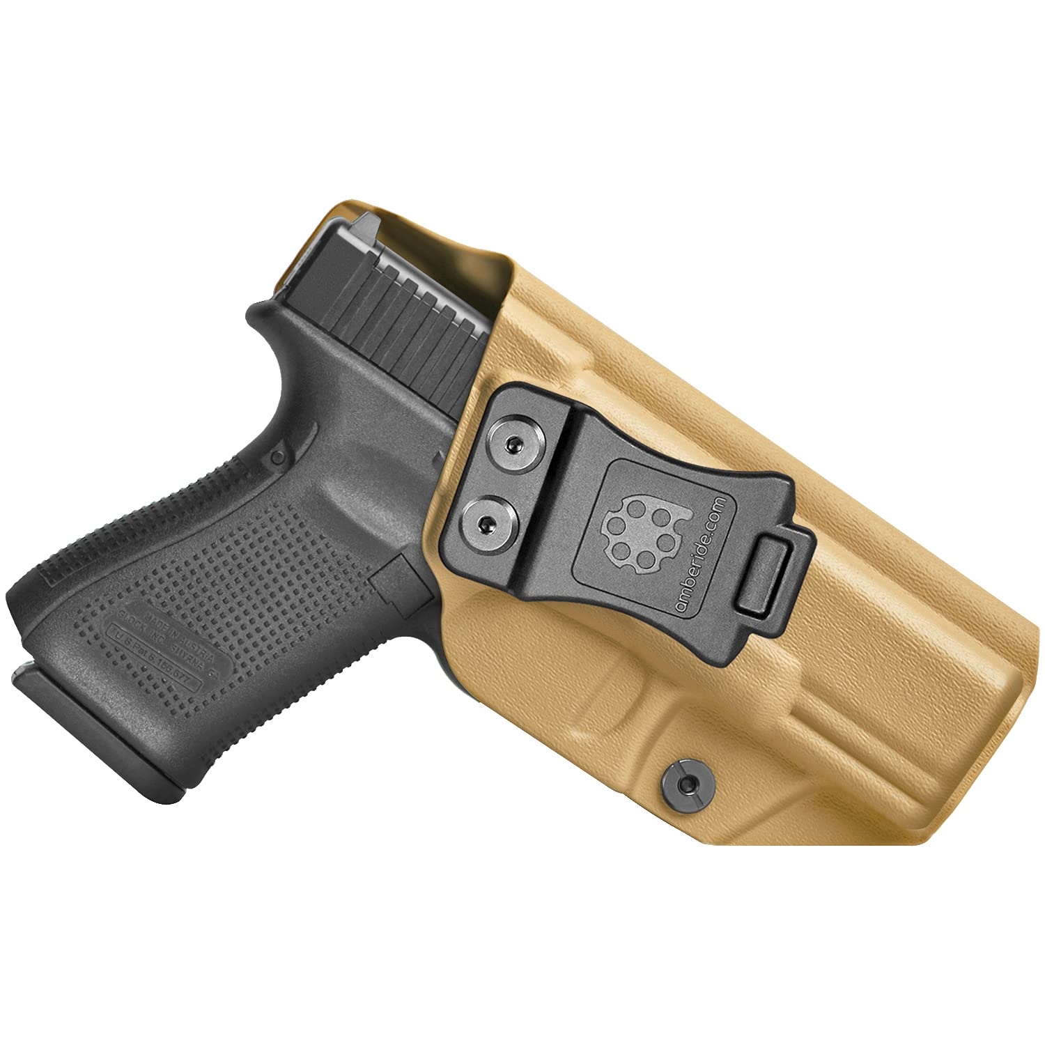 Glock19 19X 44 45 23 32 Holster IWB OWB Kydex Holster Custom Fit: Glock 19 19X 44 45 23 32 (Gen 1-5) Pistol - Inside Waistband Concealed Carry - Adj. Cant & 'Posi-Click' Retention - No Wear No Jitter