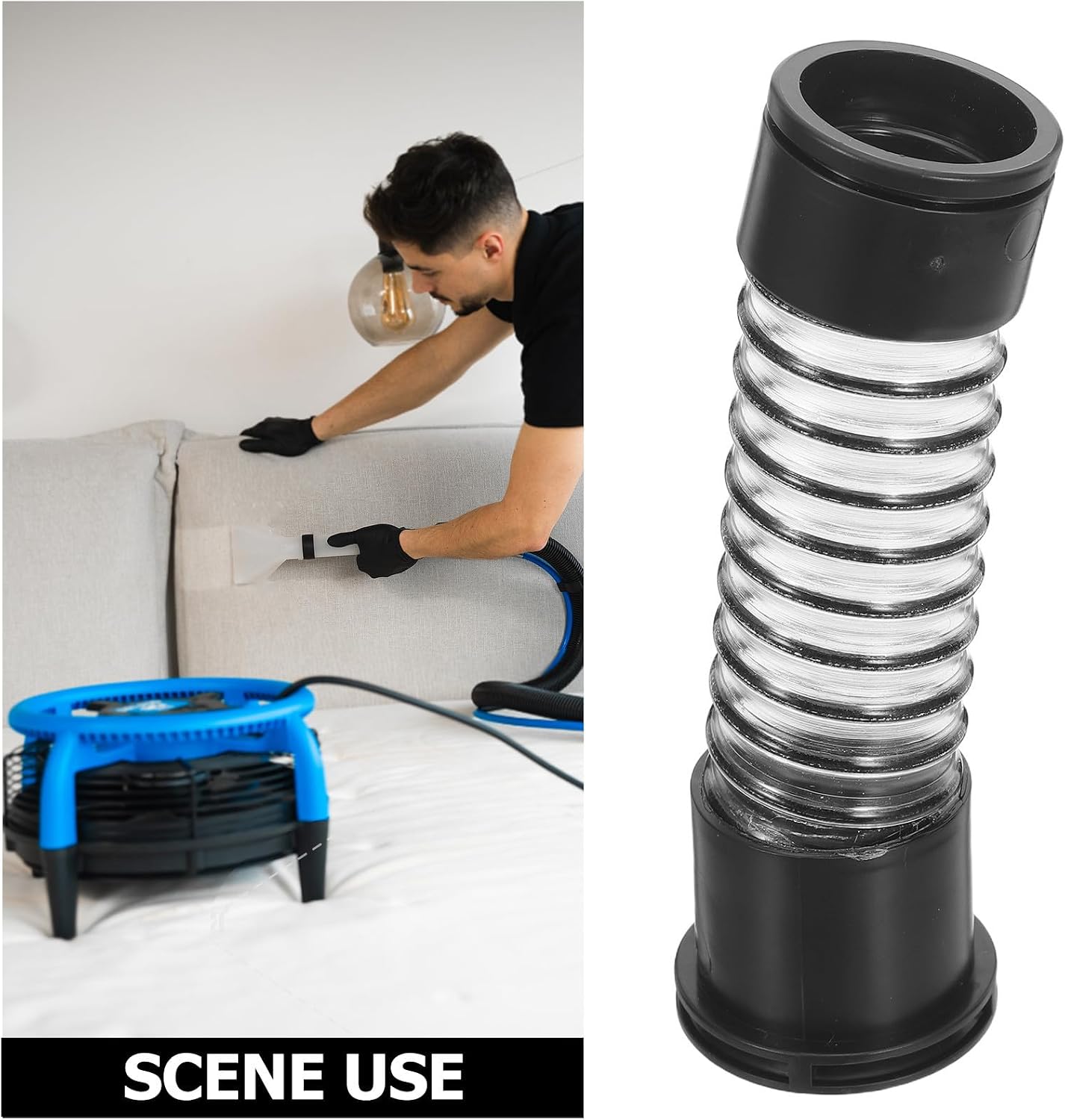 Internal Hose Valve Replacement for Professional Plus Hs Models Id Vacuum Cleaner Hose Adapter with Quick Connect Flexible Steel Wire