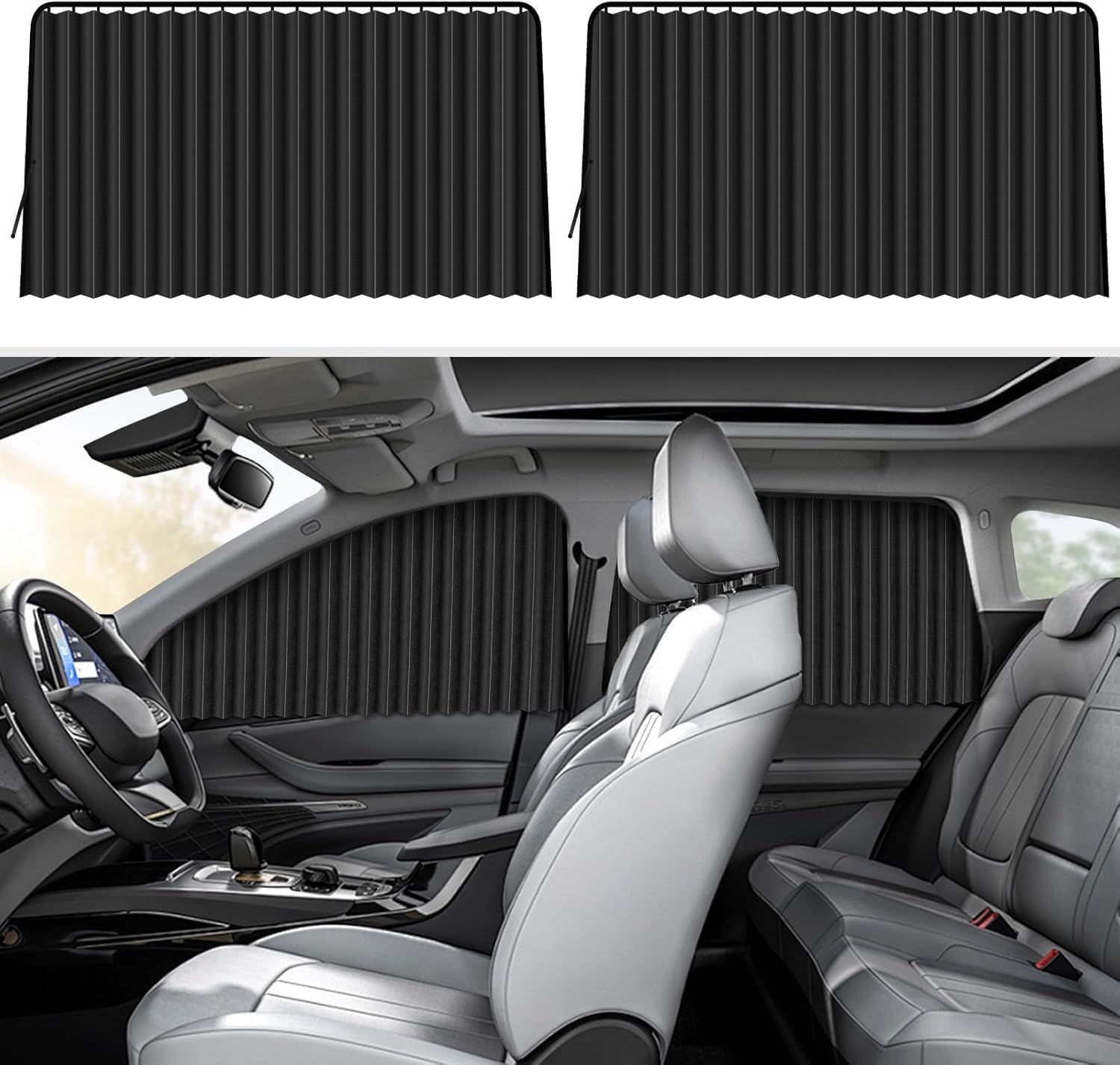 DdaiXQ Car Side Window Sunshades for Mitsubishi ASX Pajero Outlander Grandis Zinger Samurai, Window Covers Privacy Curtains, Window for Block UV Ray Mosquito, Privacy Protection