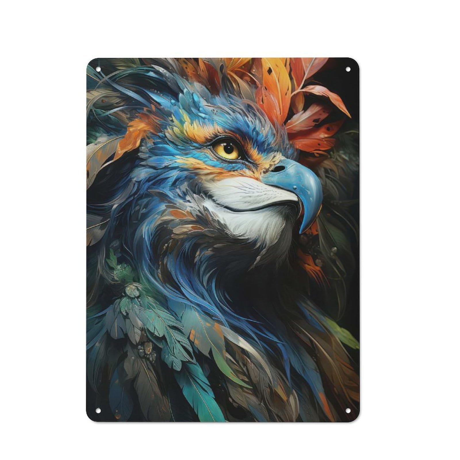 Junmoney The Magic Harpy Metal Wall Sign 40X30cm Featuring For Living Room Wall, For Decorating Living Rooms And Feature Walls