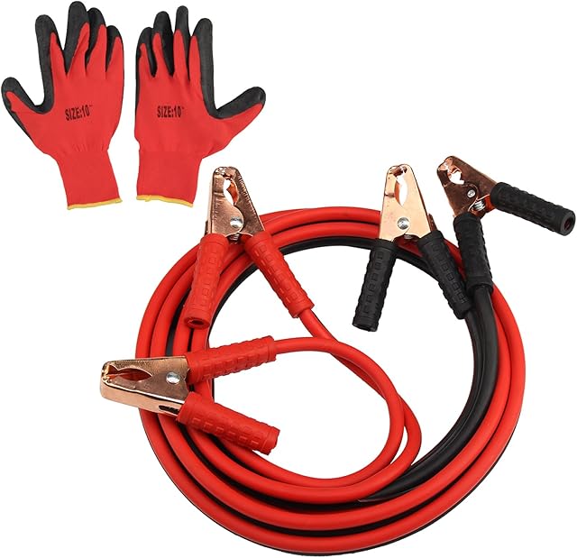 AllRight 3.6M Jump Leads 800 Amp Jump Start Cables Heavy Duty Battery Cables with Work Gloves Storage Bag Enhanced Jumper Cables for Petrol and Diesel Car Vans Truck