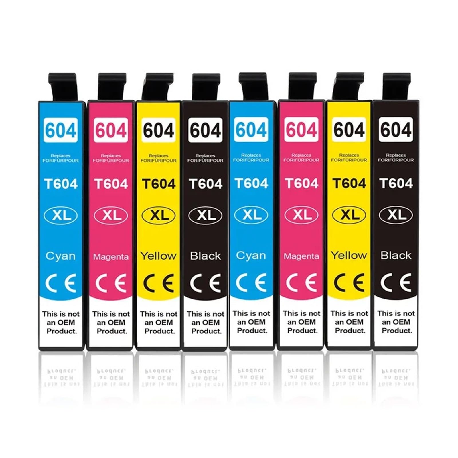 Cartouche d'encre 604XL, Compatible for Epson T604 T604 XL 2200 2205 3200 3205 4200 4205 2910 2930 2950 Les Imprimantes.(8Pcs-2set)