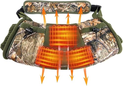 DUKUSEEK Muff de mano calentado para caza, calentador de manos eléctrico con batería recargable de 10000 mAh para invierno, al aire libre, caza,