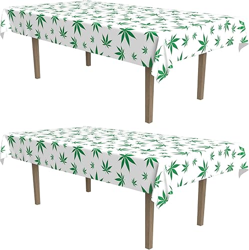 Beistle Mantel rectangular de plástico desechable de 2 piezas, 420 hojas de maceta