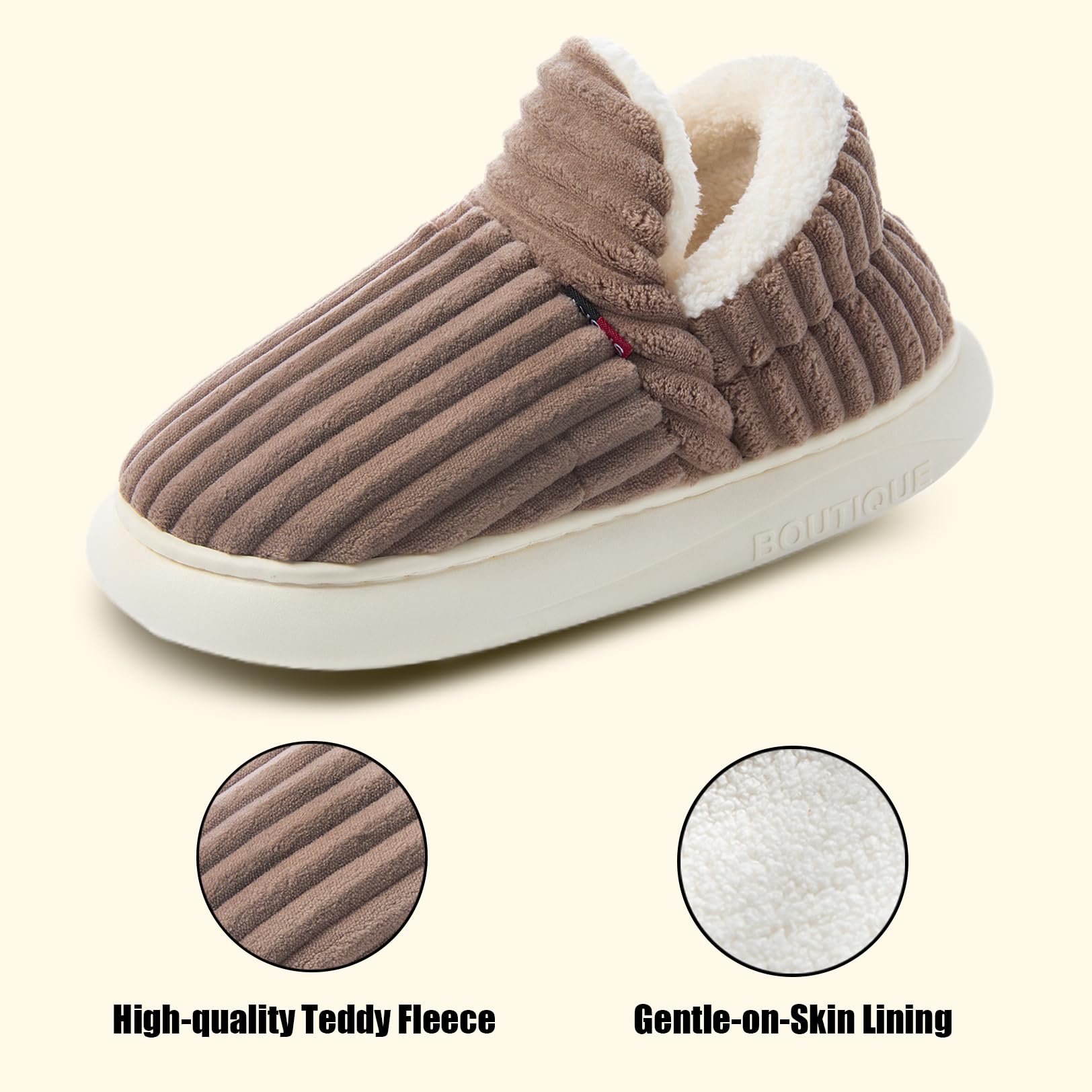 Misolin Pantofole Donna Invernali Peluche Ciabatte Casa Comode Pelose Inverno Scarpe Autunno Memoria Schiuma Antiscivolo Suola Cotone Morbida