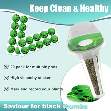 Haligo 64pcs Seed Pod Kit for Aerogarden, Hydroponics Supplies for All Brands Hydroponics Growing System, Grow Anything Kit with 20 Grow Sponges, 20 PVC Labels, 12 Plant Baskets & Domes, 1pc Tweezer