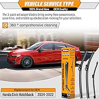 Vista 170 de AUTOBOO - Limpiaparabrisas de repuesto 26 + 20 pulgadas con limpiaparabrisas trasero de 12 pulgadas para BMW X3, X4, 2018, 2019, 2020, 2021, 2022