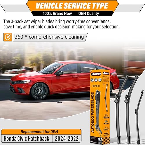 Miniatura 170 de AUTOBOO - Limpiaparabrisas de repuesto 26 + 20 pulgadas con limpiaparabrisas trasero de 12 pulgadas para BMW X3, X4, 2018, 2019, 2020, 2021, 2022