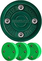 Better Biscuit Hockey Training Pucks 4-Pack: 3 Passers & 1 Sniper - Off-Ice Passing, Shooting Practice on Any Surface