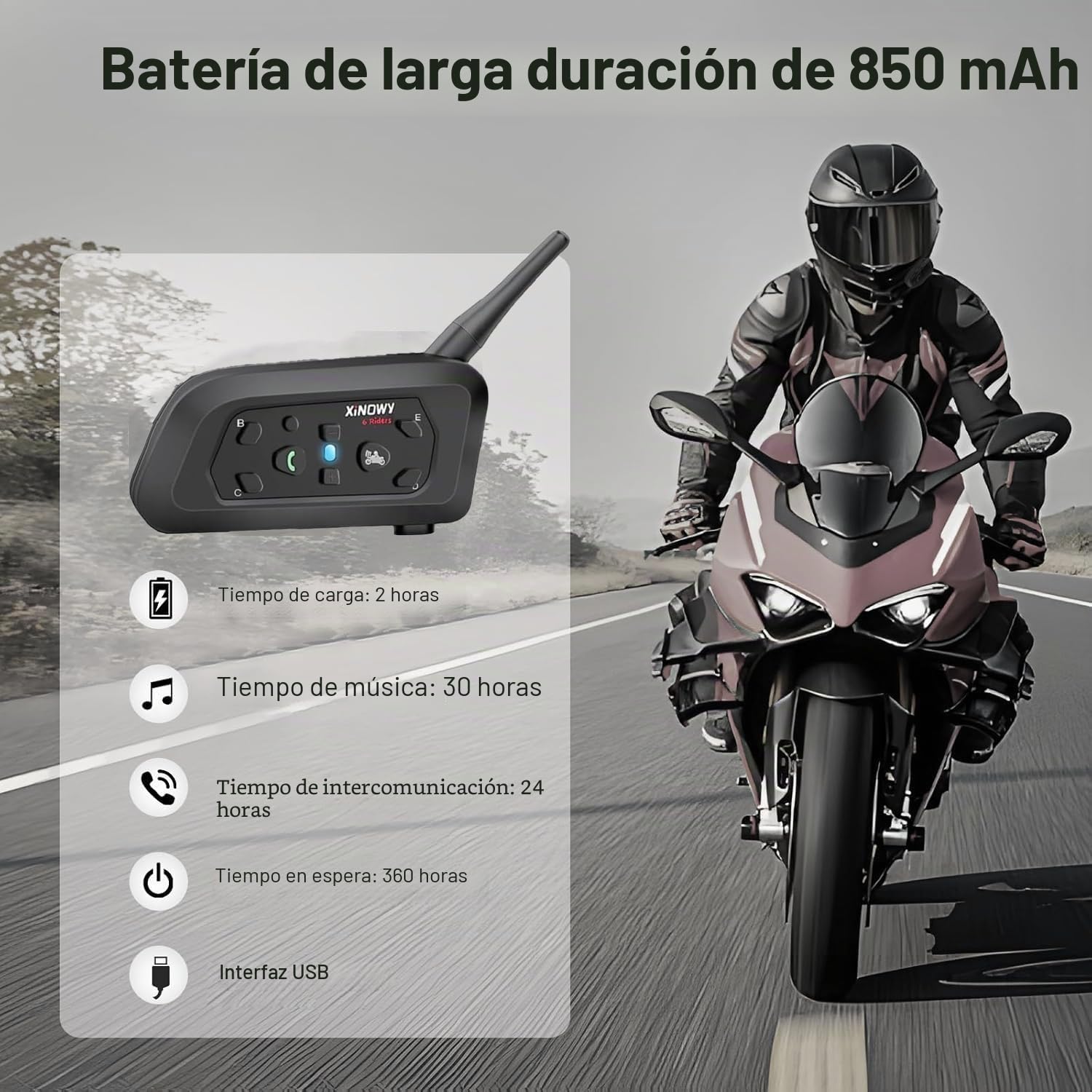 V6 Pro Intercom Moto Auriculares Bluetooth Comunicación Manos Libres para 6 Riders, 1200m, DSP/CVC Reducción de Ruido, Calidad de Sonido HD, IP67 Resistente al agua, Motocicleta/MTB (Pack 2)