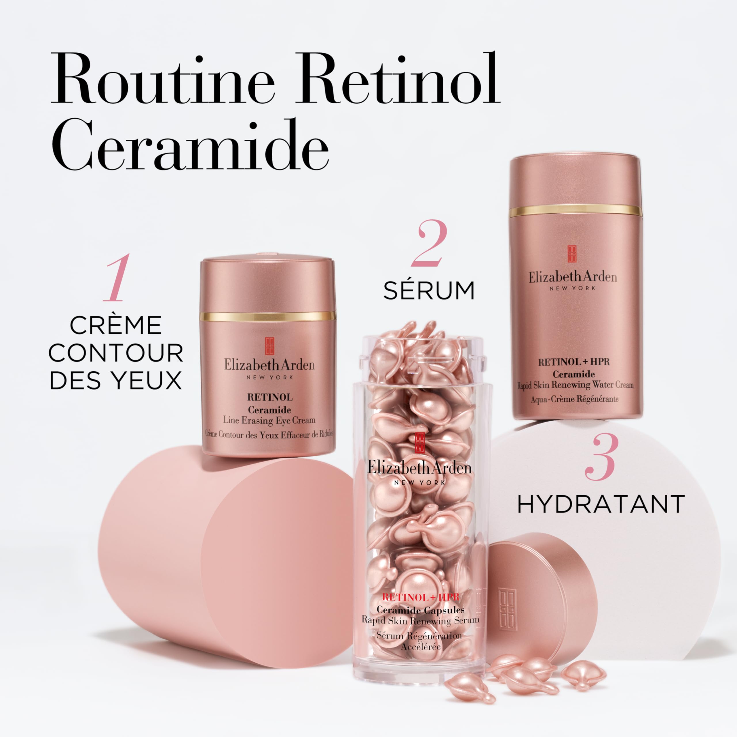 Elizabeth Arden, Retinol Ceramide, Crème Contour des Yeux, Skincare Effaceur de Ridules, Crème Anti-Rides Femme, Soin Anti Âge avec Rétinol et Céramides Boosters d'Hydratation