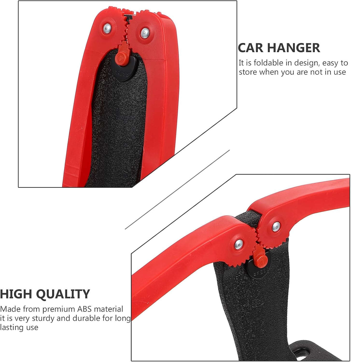 GALPADA Red Foldable Car Clothes Rack with 10/12/14mm Hole Abs image 5