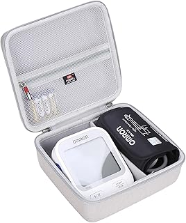 FBLFOBELI Hard Case for OMRON Bronze BP5150/for OMRON Silver BP5255 Blood Pressure Monitor with Upper Arm Cuff, Mesh Pocket for Other Small Accessories