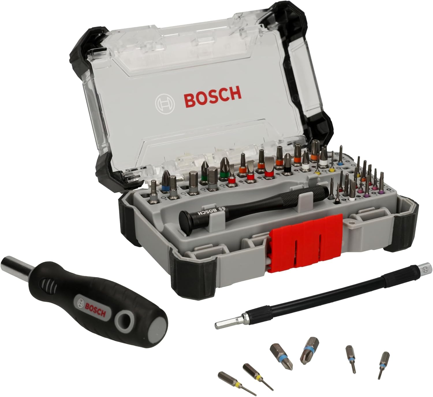 BOSCH 43-Piece Precision Screwdriver Bit Set with Flex Extension Holder