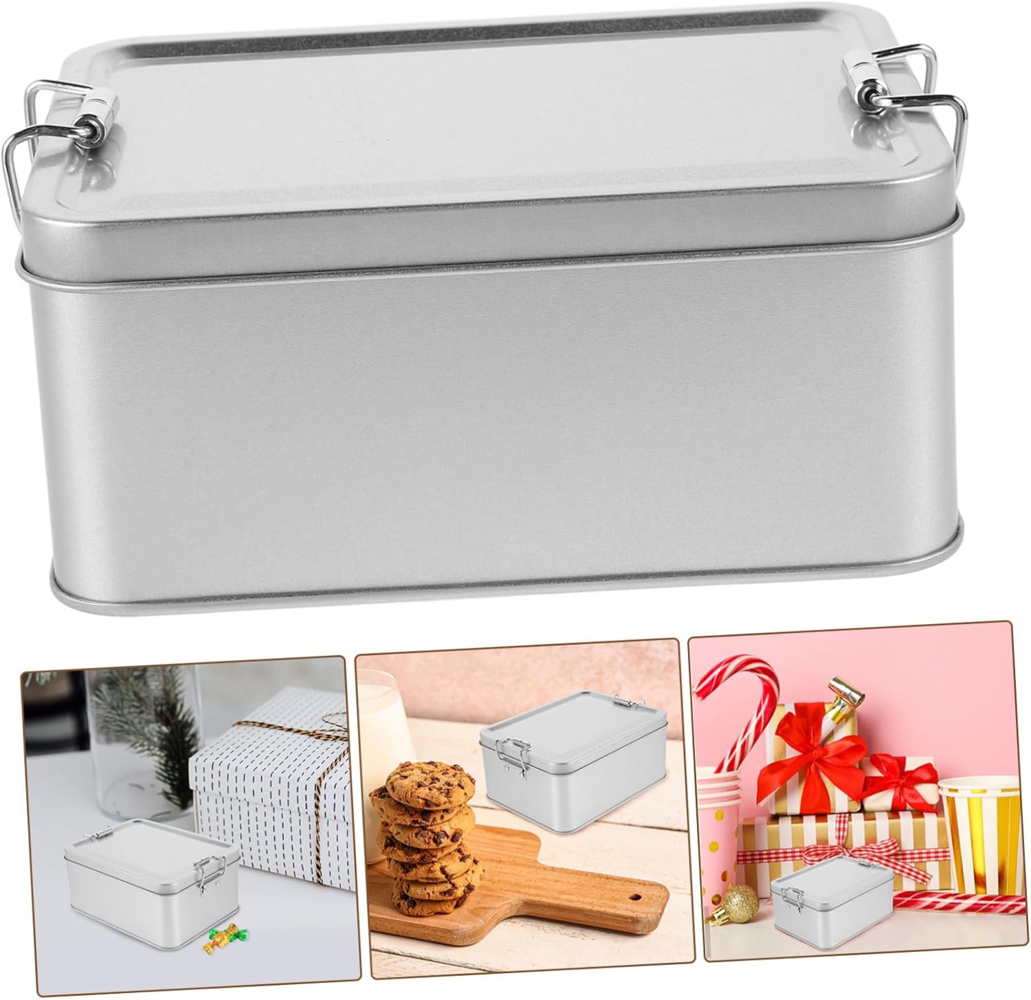 5pcs Vintage Tinplate Storage Box for Cookies and Treats for Organizing Candy and Sweets Great for Weddings and Celebrations