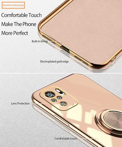 Miniatura 2 de Compatible con Redmi Note 10S Case Ring Holder Magnet Green, para Xiaomi Redmi Note 10 4G Funda de teléfono de silicona a prueba de golpes Cubierta