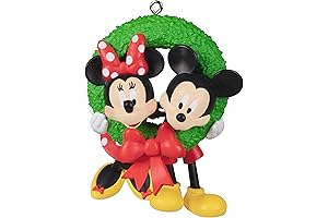 Hallmark Keepsake Christmas Ornament 2022, Disney Mickey and Minnie Merry Makers
