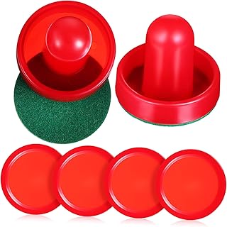 VANZACK Hóquei 1 Conjunto De Acessórios De Ar Para Mesa De Air Hockey Mesas De Jogo De Disco De Air Hockey Remo Slider De Air Hockey Empurradores De Air Hockey Discos De Flanela E Pás