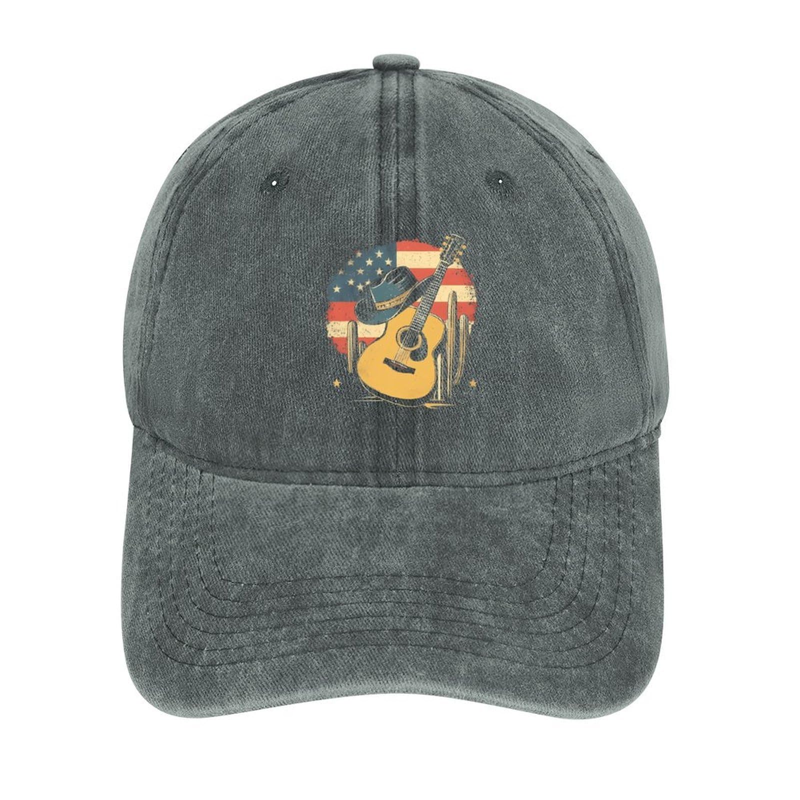asbwuo Western Country Music Classic Cotton Baseball Cap Adjustable Golf Dad Hat Lightweight Hip Hop Hats Gray