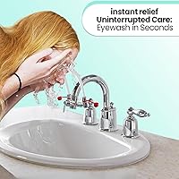 Vista 6 de TidyFriend - Kit de lavado de ojos, paquete de 2 unidades de estación de lavado de ojos de emergencia montada en grifo, 1 estación de lavado de ojos