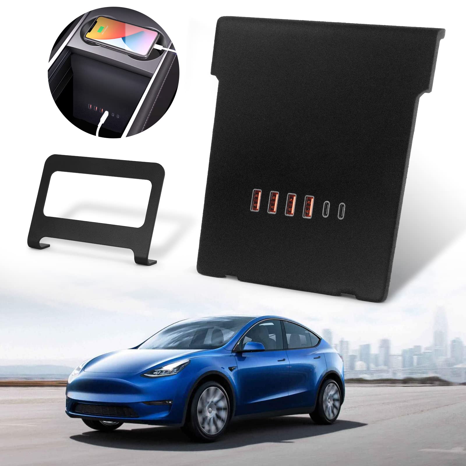 Buy Carrkoopy for Tesla Model 3/Y 2021 2022 Central Control USB Data