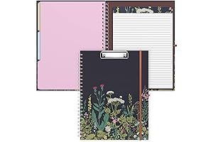 Rimilak Daisy Flower Print Clipboard Portfolio with Notepad