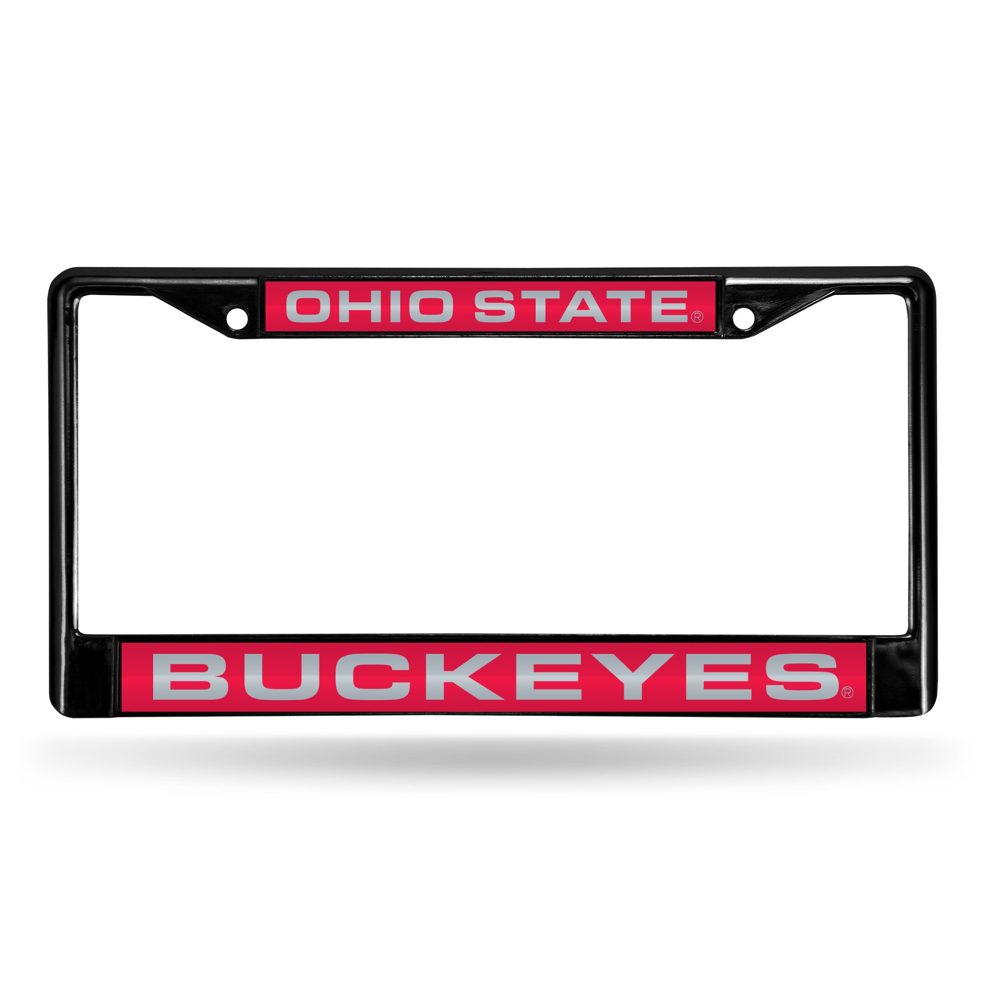 NCAA Rico Industries Black Laser Cut Chrome Frame 12 x 6 Black Laser Cut Chrome Frame - Car