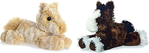 Aurora - Mini Flopsie - Clydes de 8 pulgadas y caballo caramelo de 8 pulgadas, paquete multicolor de 2