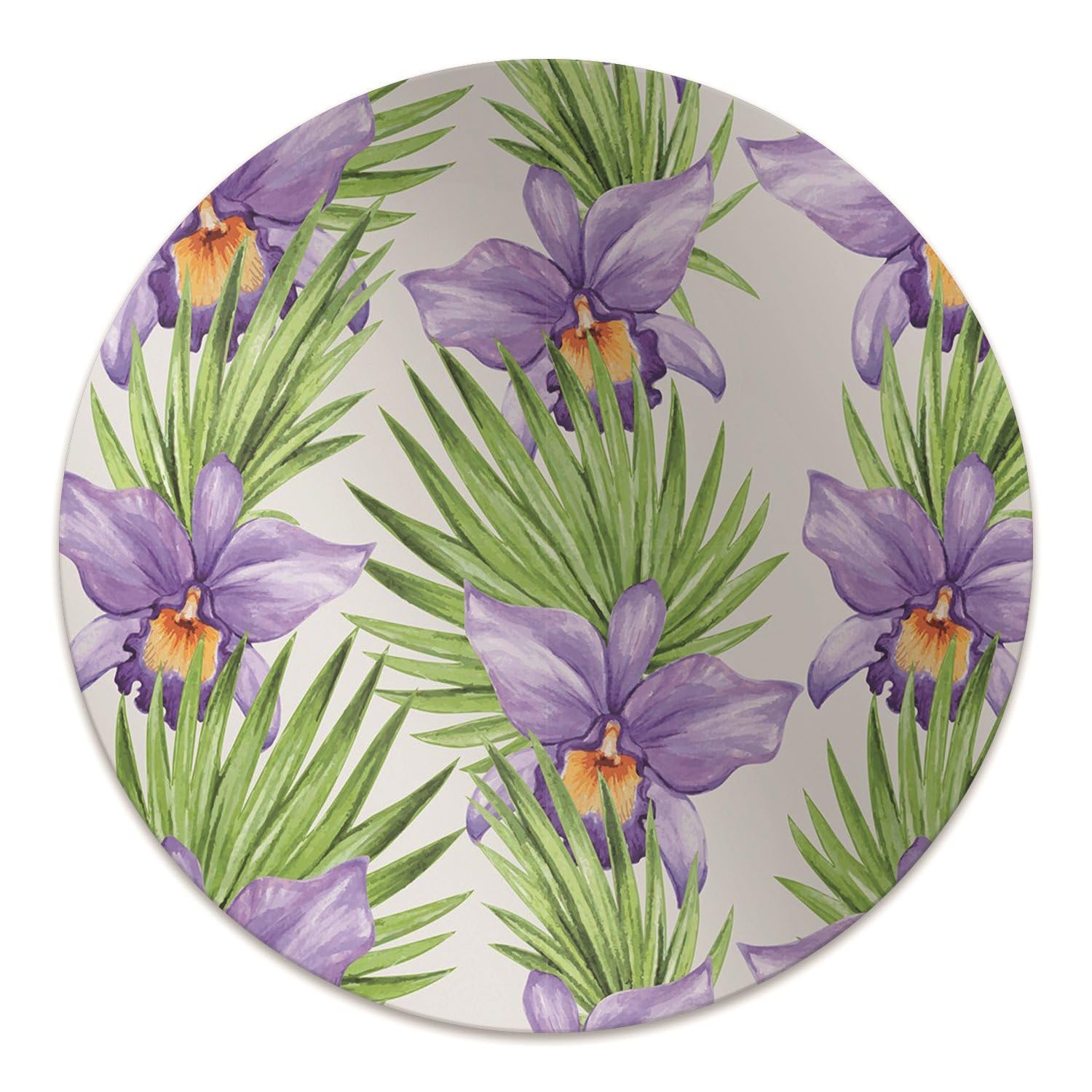 Tapis de chaise rectangulaire protège-sol pvc imperméable fleurs de lilas