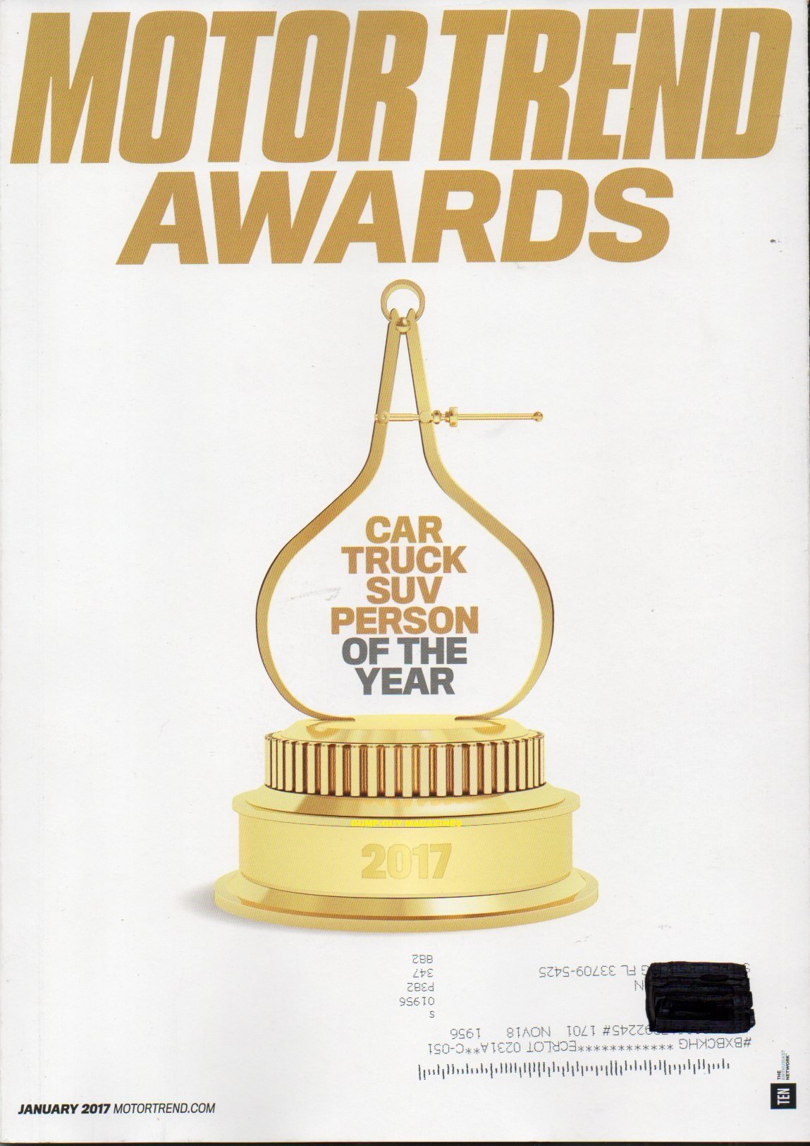 THE 2017 MOTOR TREND AWARDS: SUV, TRUCK, CAR & PERSON OF THE YEAR, CONTENDERS FINALISTS CHARTS FINALISTS & WINNERS THIS IS THE ISSUE!!!!
