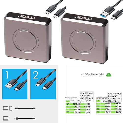 Miniatura 4 de Caja de unidad de estado sólido móvil externa Caso-M2 SSD NVME Adaptador de recinto adecuado para M-Key 2230 1000MB/s Caja de disco duro de aleación